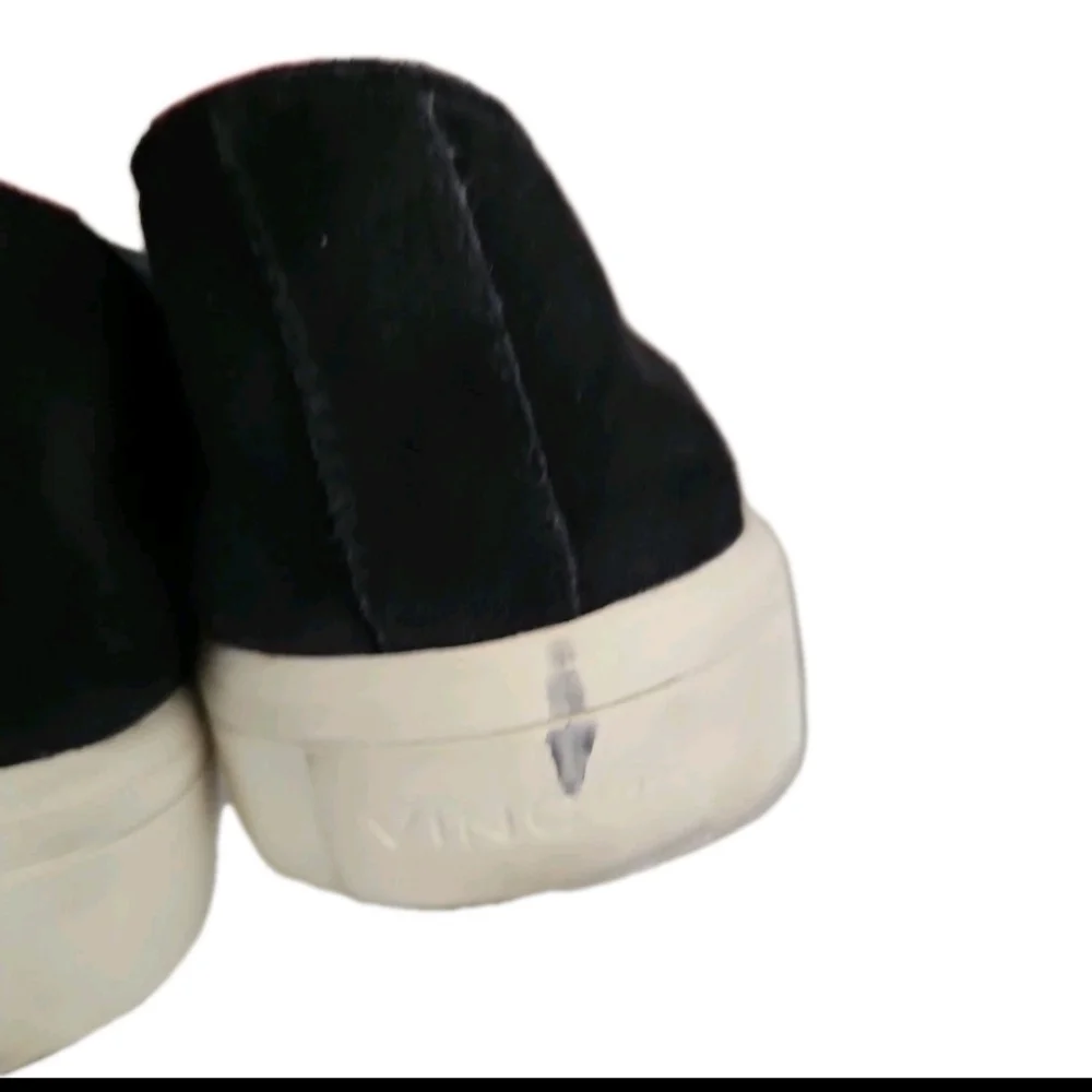 Vince Womens Black Suede Warren Slip On Minimalist Designer Sneaker 8